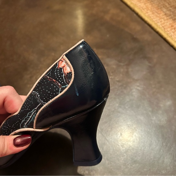 Ruby shoo- “viola” size 9 blue flower and feather heels - Picture 9 of 15